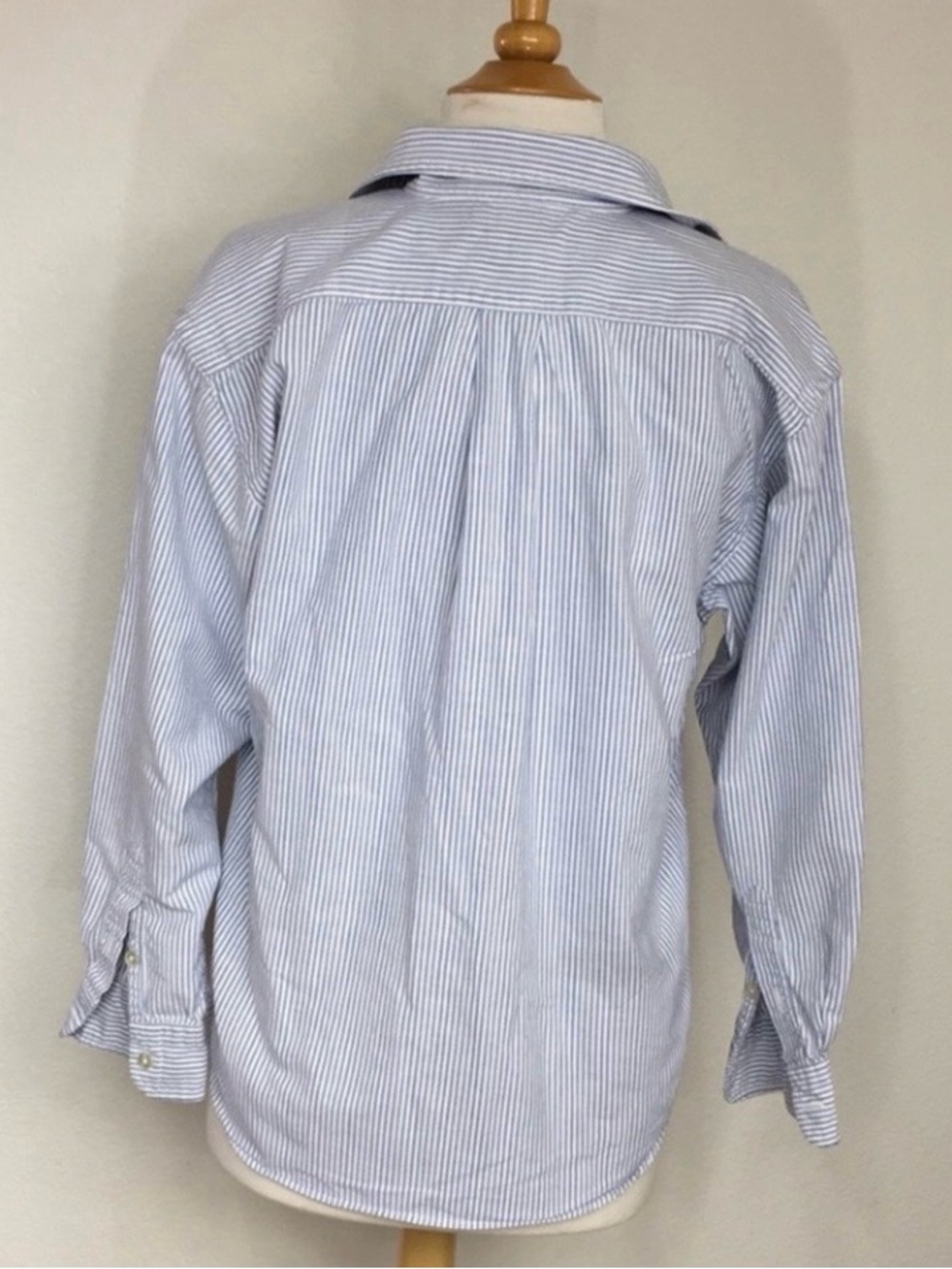Vintage Charter Club Womens Blue White Stripe Cotton Button Shirt Size 8 Coastal - Picture 2 of 16